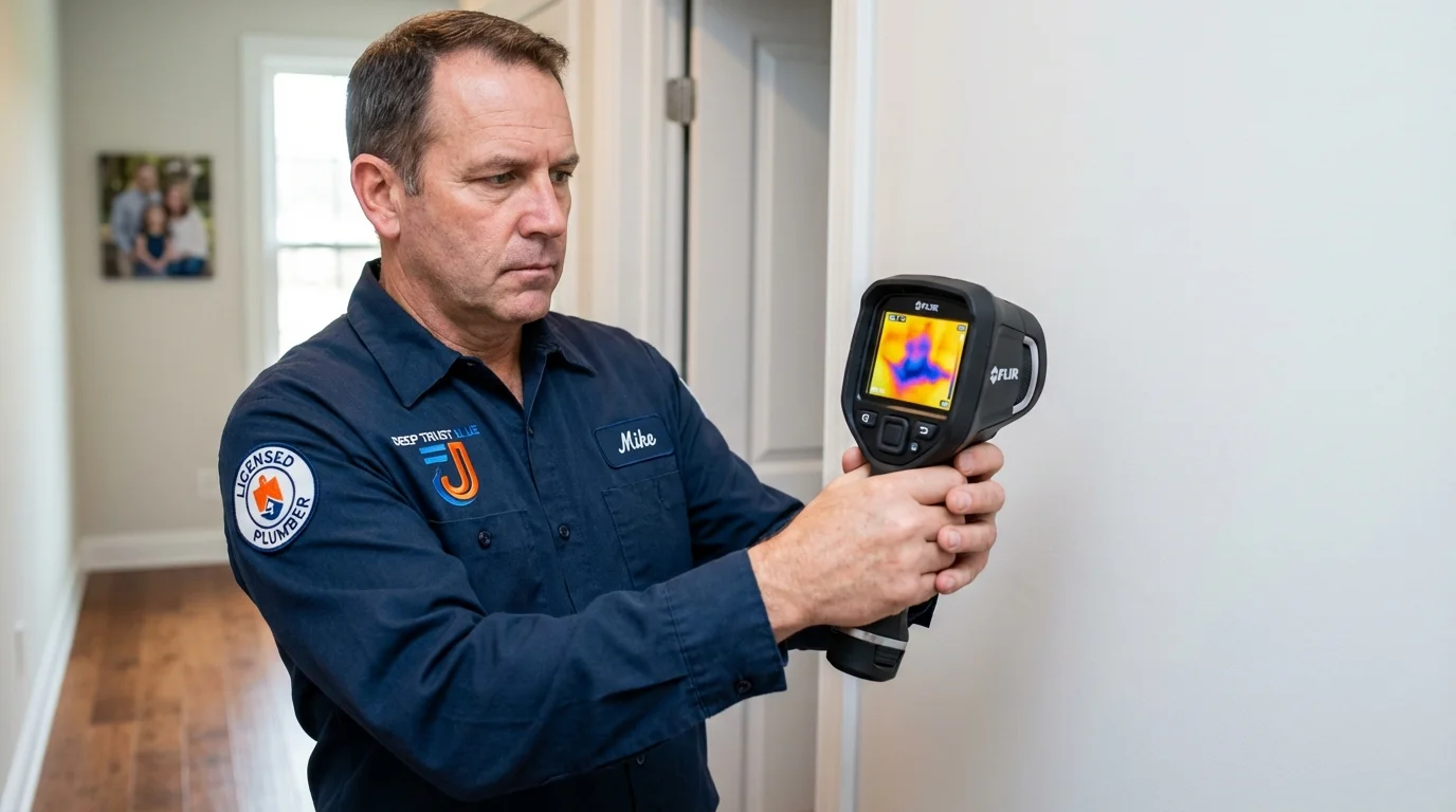 Thermal imaging leak detection by Johns Plumbing LLC in Graniteville